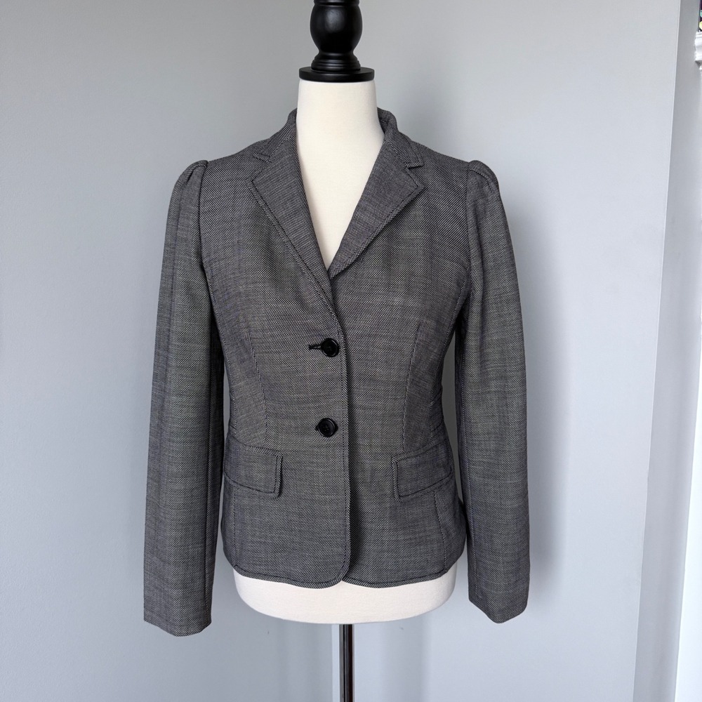 Banana Republic Gray Wool Blend Blazer Womens Size 4 Business Casual